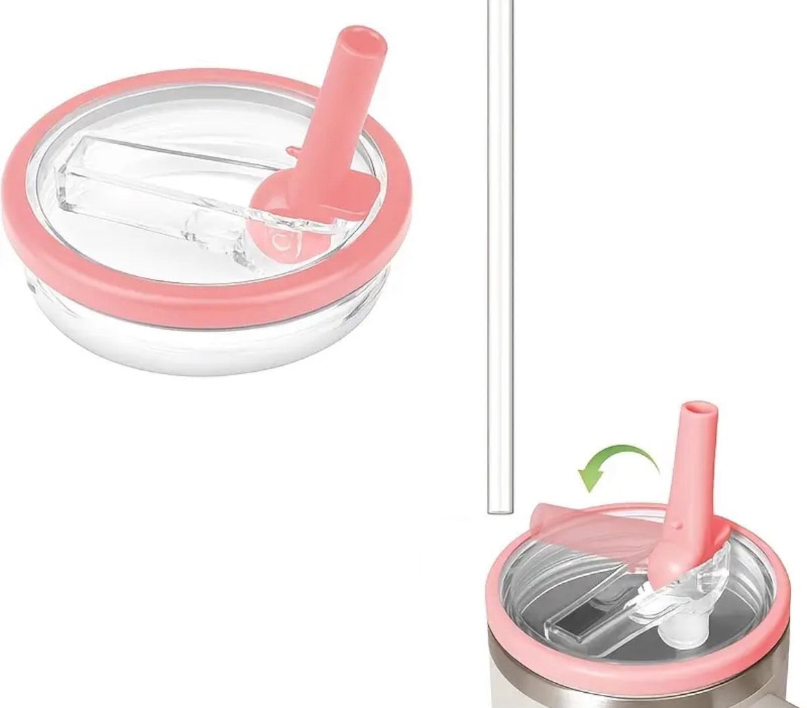 Tapa antiderrame acrílico Rosa // 30 onz + Sorbete