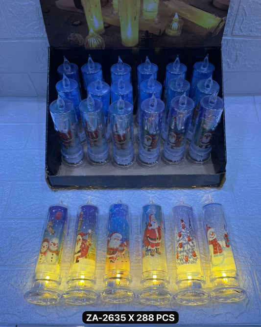 Vela acrílica navideña
