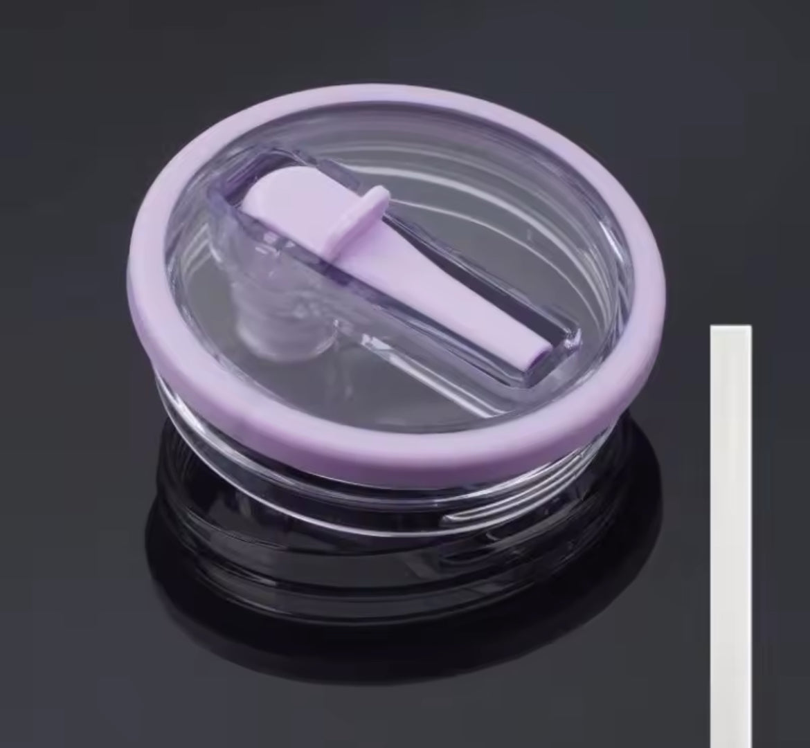 Tapa antiderrame Acrílica - lavanda - morada  40 onz + sorbete
