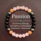 Pulsera  pasión de cuarzo rosa