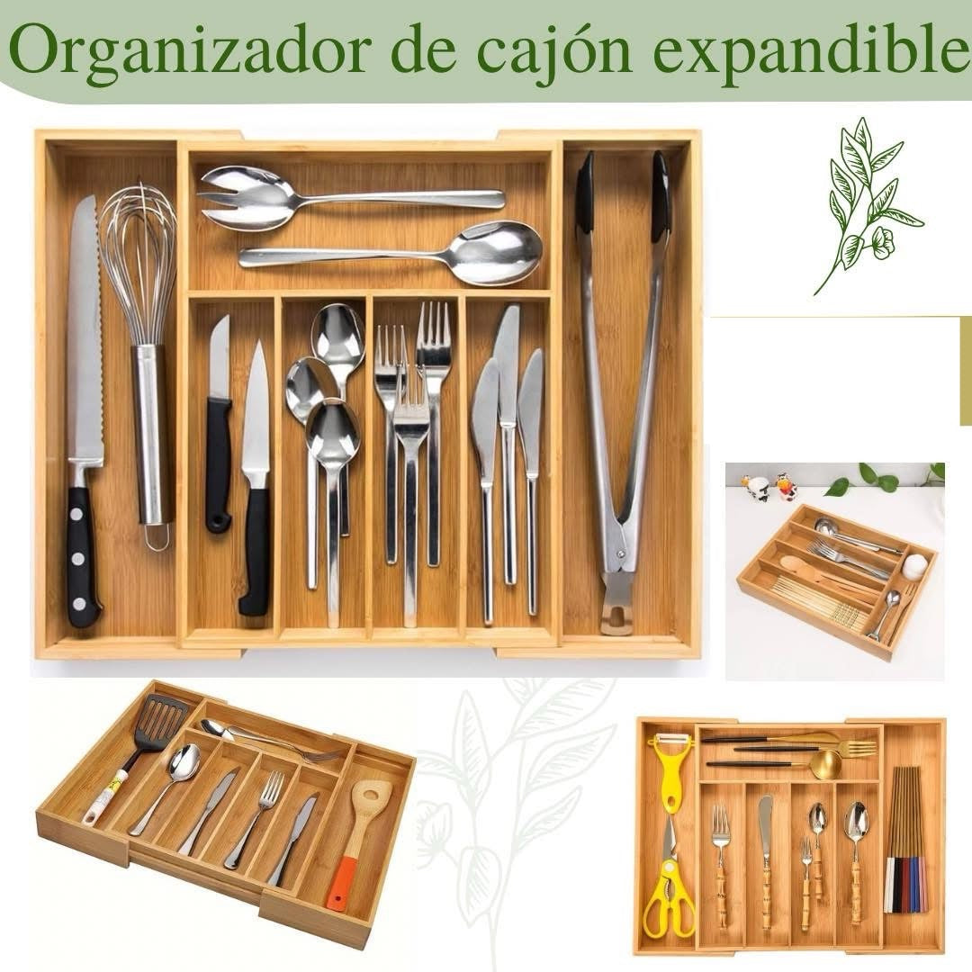 ORGANIZADOR CAJÓN EXPANDIBLE DE MADER