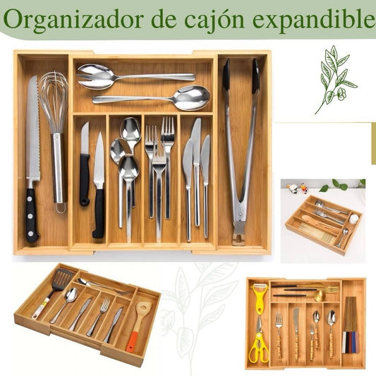 ORGANIZADOR CAJÓN EXPANDIBLE DE MADER