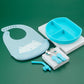 Set de Babero con Plato Tres Divisiones silicona