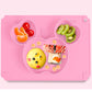 Plato de Silicona Corazón Manzana (SOLO VERDE Y ROSADO)