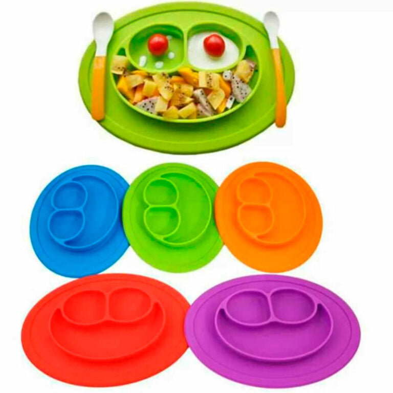 Plato silicona Feliz (SOLO ROSADO, AZUL, VERDE, ANARANJADO Y ROJO)