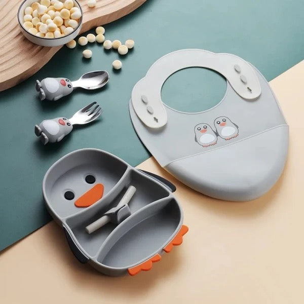 Kit de plato pingüino de silicona