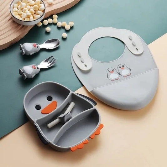 Kit de plato pingüino de silicona