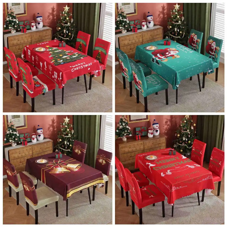 Mantel y forros de sillas (6 forros )