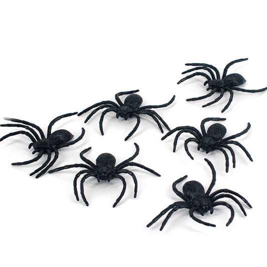 Arañas de plástico para decoración – set de 6pzs