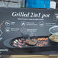 PARRILLA ELÉCTRICA 2 EN 1 CON OLLA TAPA DE VIDRIO