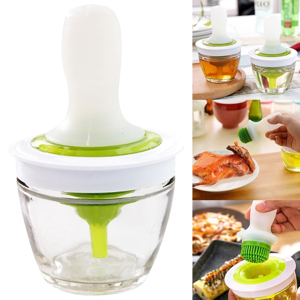 Dispensador de aceite con cepillo