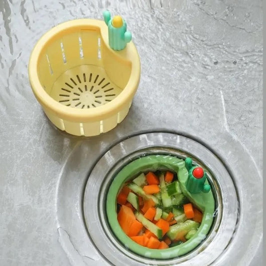 Colador de drenaje con mango de Cactus 🌵