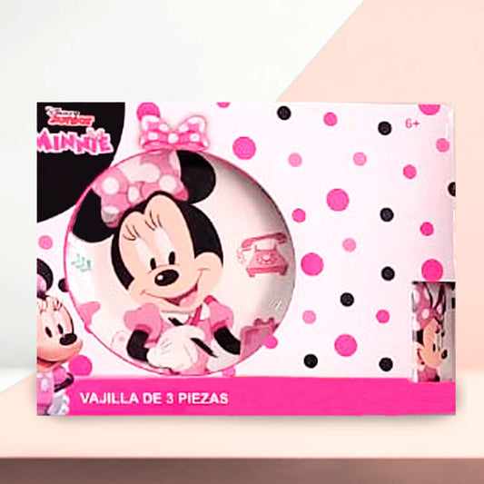Set de Loza Mickey con Vaso de 11 Onzas