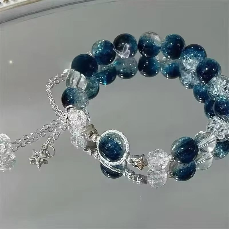 Pulsera estrella brillante azul