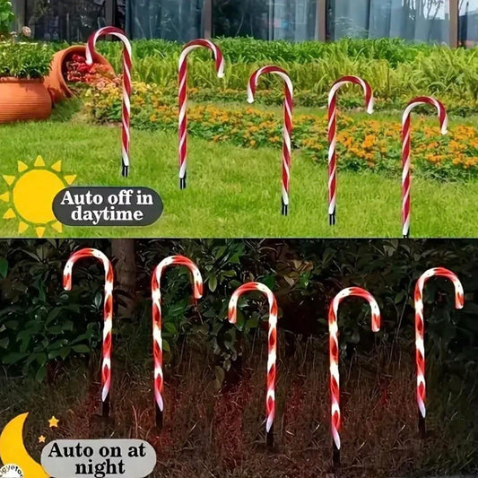 Set de 5 bastones navideños solar