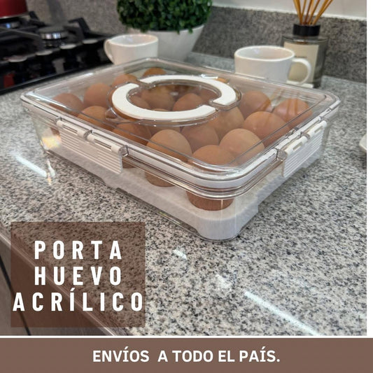 Porta huevo acrílico