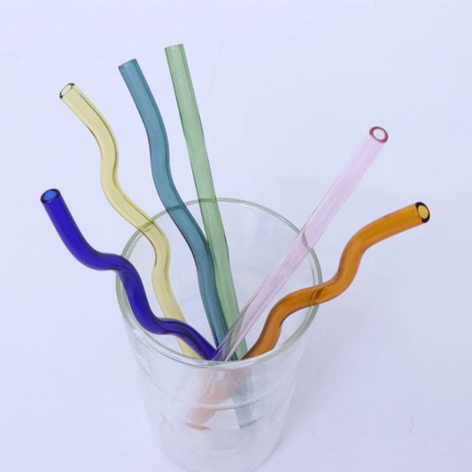 Sorbete o cañita de colores  vidrio