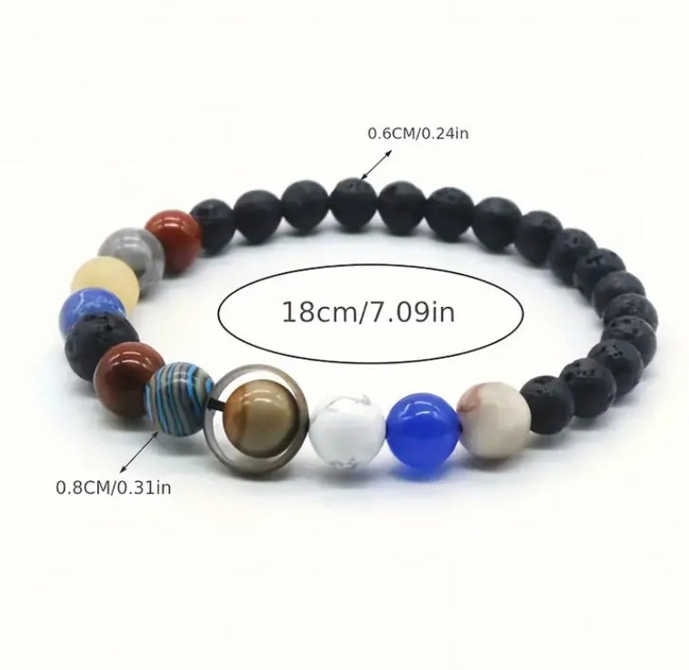 Pulsera galaxia celestial de 8 planetas