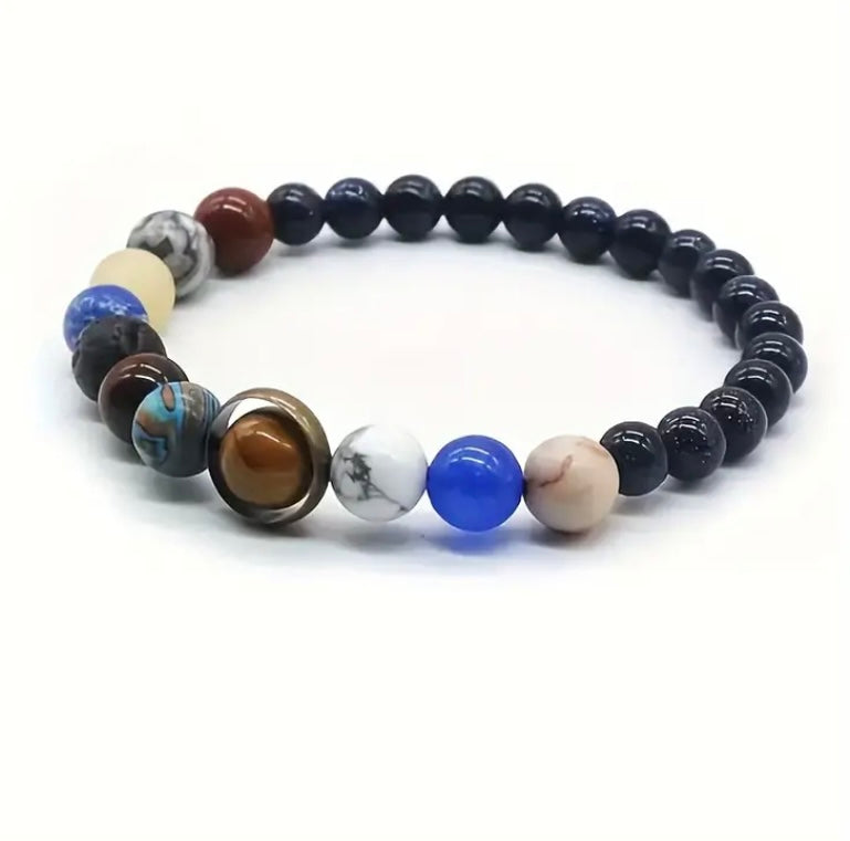 Pulsera galaxia celestial de 8 planetas