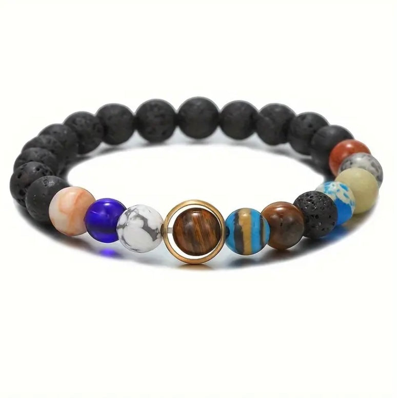 Pulsera galaxia celestial de 8 planetas