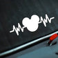 Calcomanía Latido del Corazón de Mickey Mouse