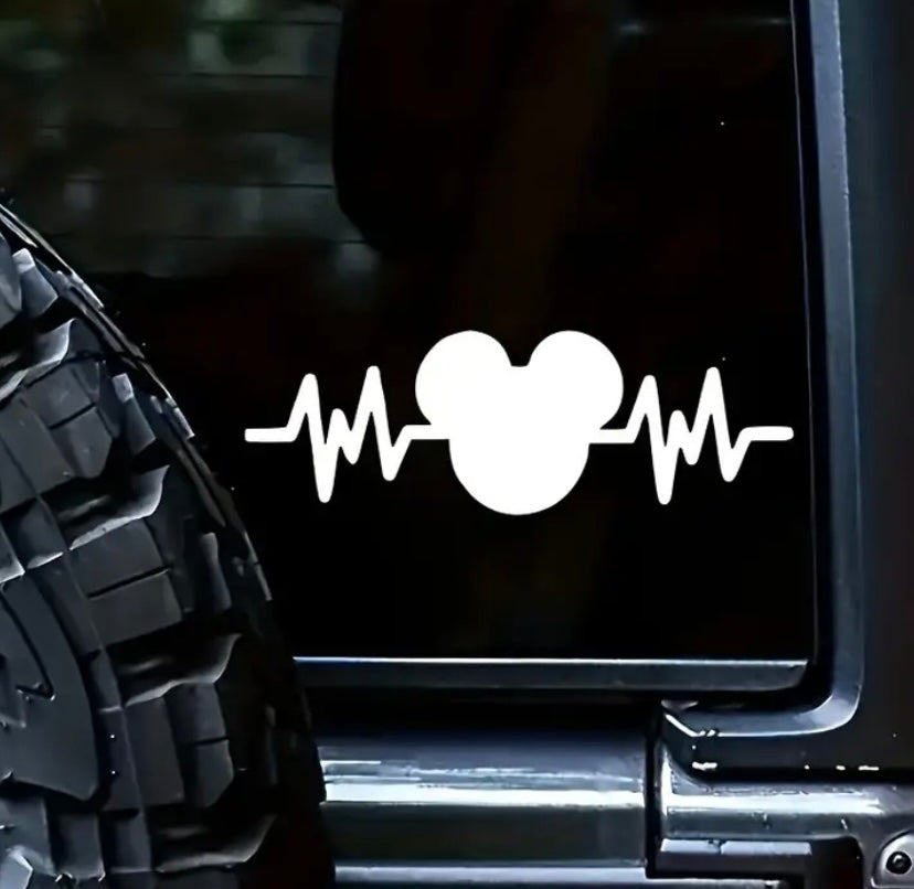 Calcomanía Latido del Corazón de Mickey Mouse