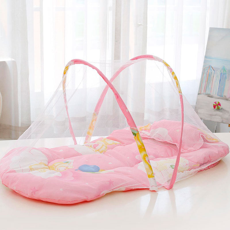 MOSQUITERO PARA BEBE MALLA CON COLCHA OSITO MOD 1 (COLORES SURTIDOS )