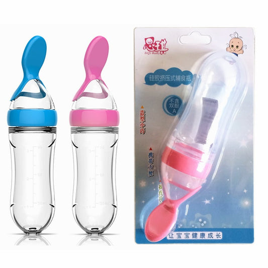 Cuchara Alimentadora Blíster 90 ML (Azul-Rosado-Verde Limón)