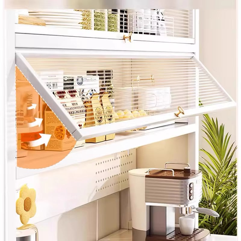 Estante de almacenamiento de cocina Blanco  Rosa