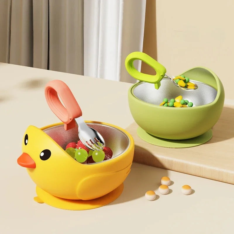 CUENCO + CUCHARA DE MADERA DUCK