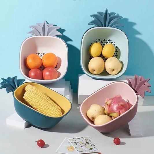 Cesta y colador en forma de Piña 🍍