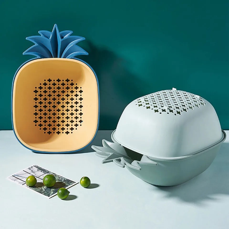 Cesta y colador en forma de Piña 🍍