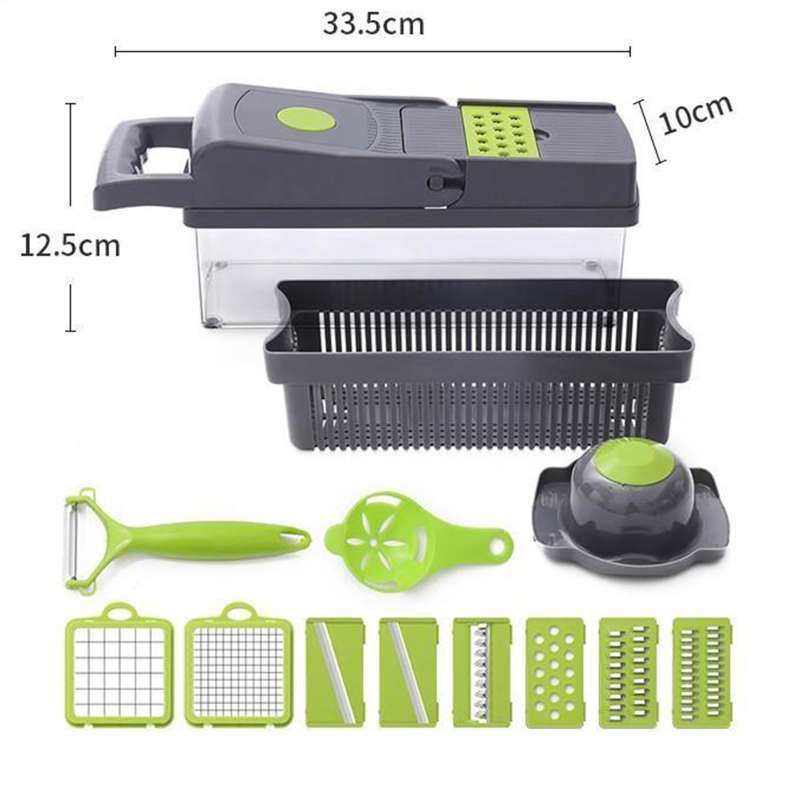 CORTADOR DE FRUTAS Y VERDURAS MULTIFUNCIONAL 14 EN 1