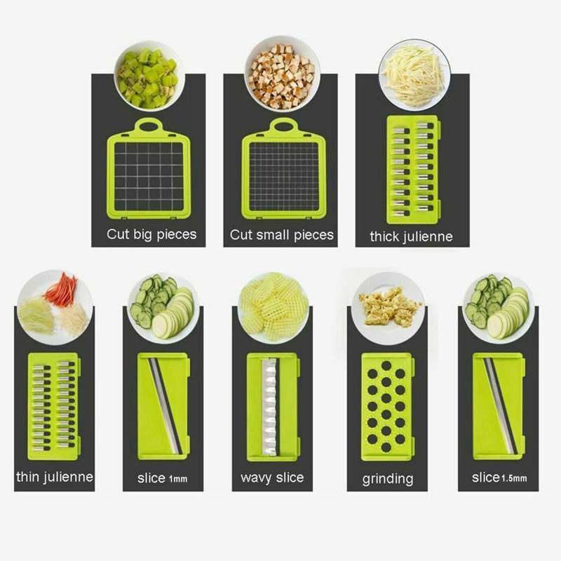 CORTADOR DE FRUTAS Y VERDURAS MULTIFUNCIONAL 14 EN 1