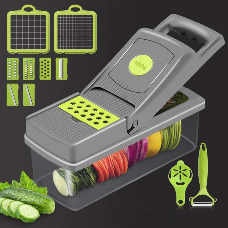 CORTADOR DE FRUTAS Y VERDURAS MULTIFUNCIONAL 14 EN 1