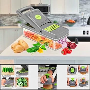 CORTADOR DE FRUTAS Y VERDURAS MULTIFUNCIONAL 14 EN 1
