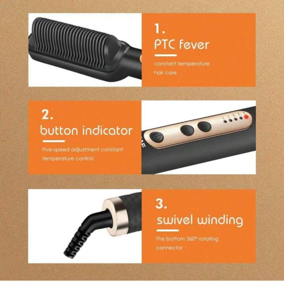 PEINE ALISADOR PARA CABELLO LISO Y RIZO