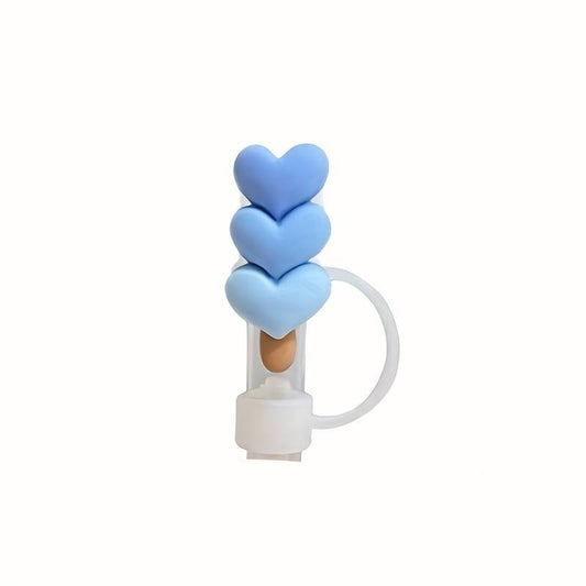 protector de cañita corazón  celeste Degradado