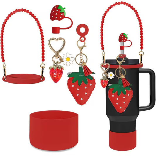 Juego de accesorios Fresita // 7 pc // Rojo
