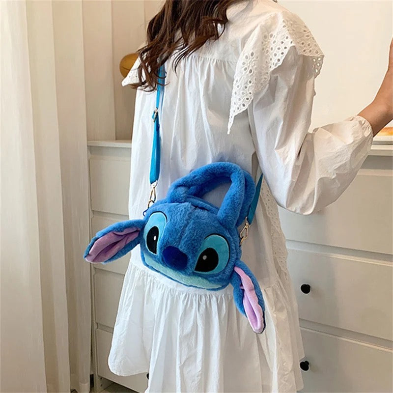 Disney-Bolso de peluche de Lilo & Stitch