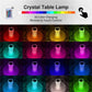 Lámpara de mesa rosa de cristal
