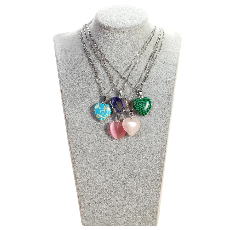 Collar de corazón de cuarzo