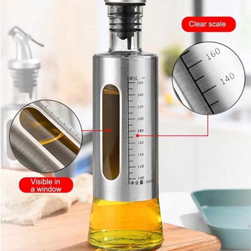 Dispensador de aceite gotero de acero con medido 500 ml ( Mod 2)