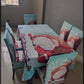 Juego de mesa 250 cm + 8  fundas de sillas