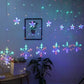 Guirnalda de luces led con forma de Estrella y copos