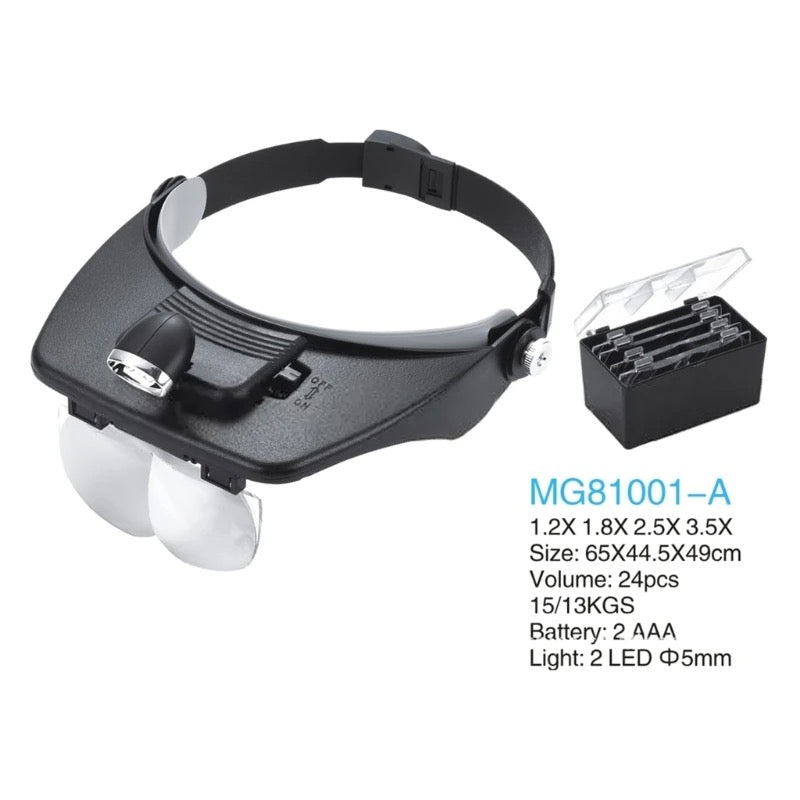 Visor lupa con luz