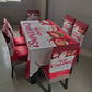 Juego de mesa 250 cm + 8  fundas de sillas