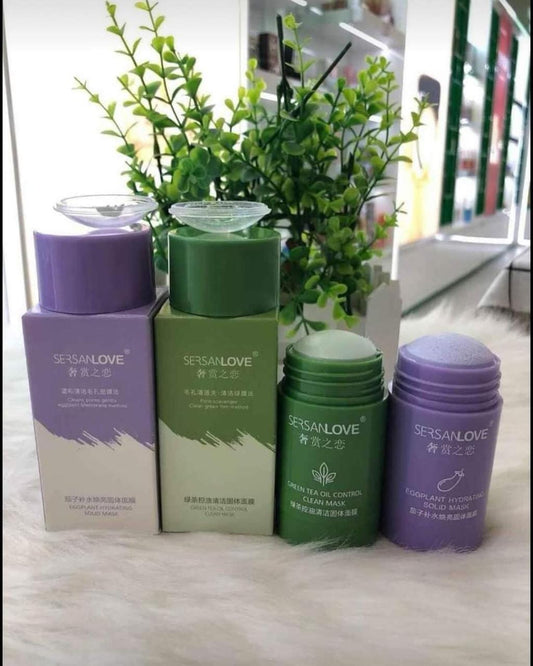 💥Mascarilla hidratante de té verde y berenjena de SERSANLOVE ( SOLO BERENJENA )