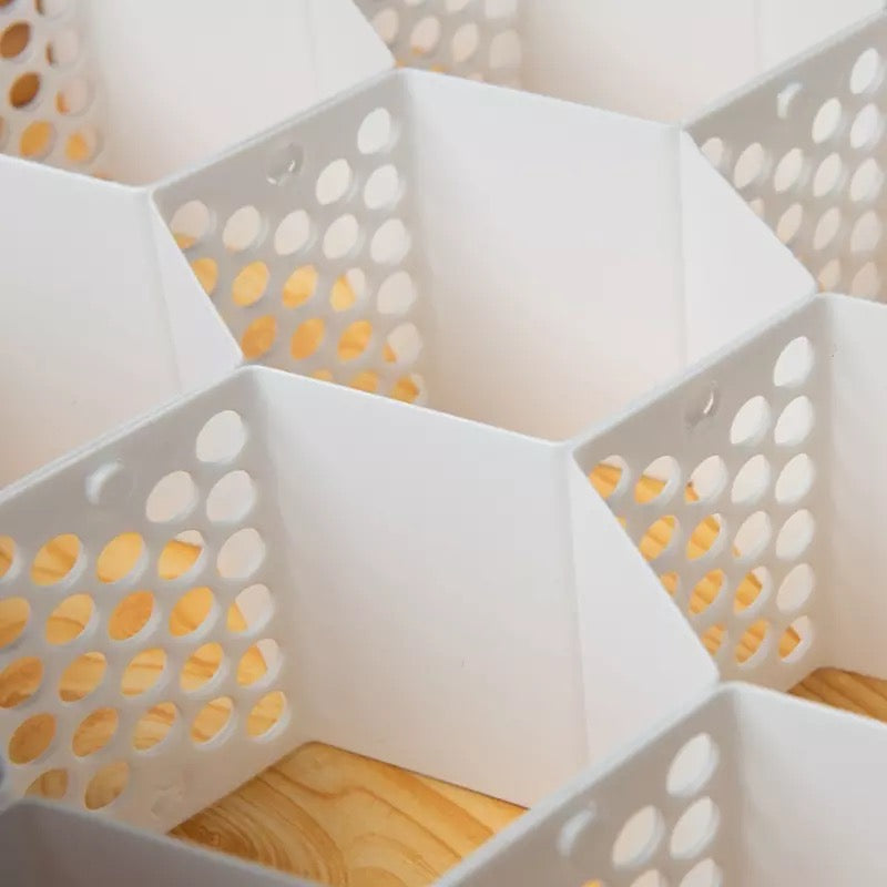 Organizador de cajón en forma de panal