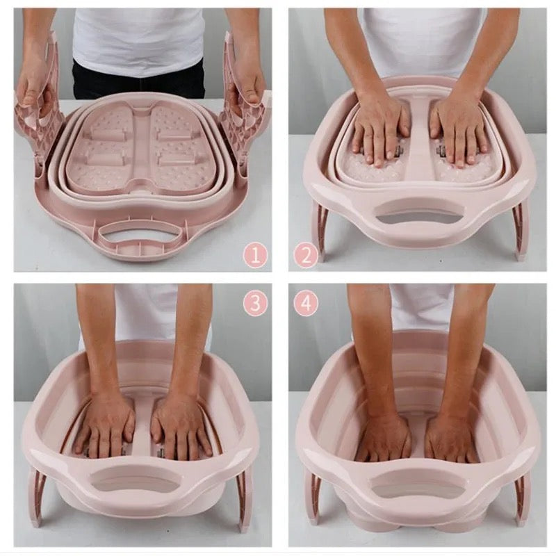 Masajeador de Pies (tina plegable) Rosado